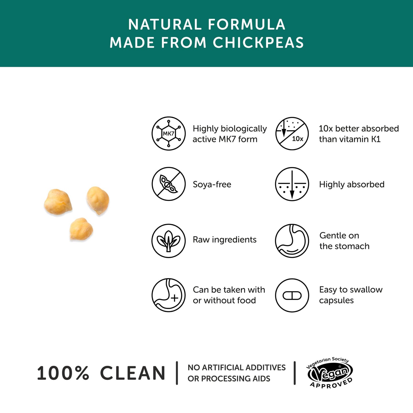 Vitamin K2 – Vegan Supplement – 30 Capsules