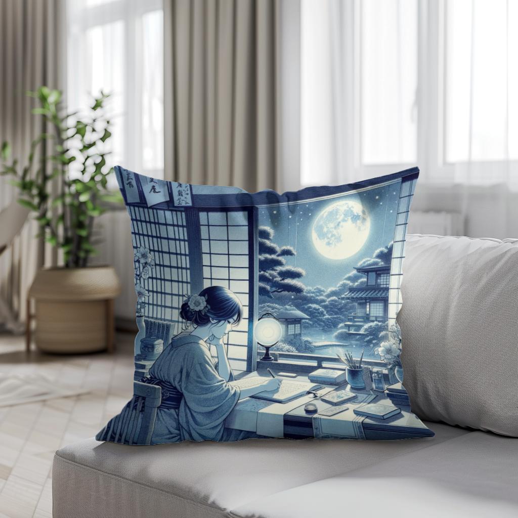 Moonlit Memoir Cotton Cushion