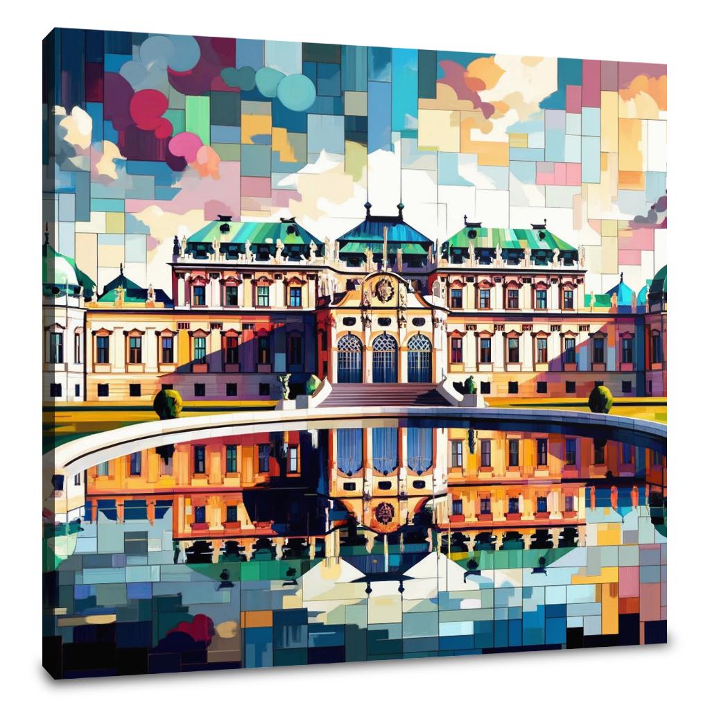Vienna Cubist Belvedere Colors Canvas