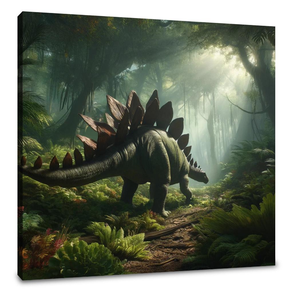 Forest Wanderer Stegosaurus Canvas
