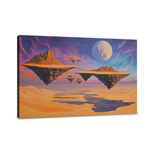 Floating Desert Moon Canvas