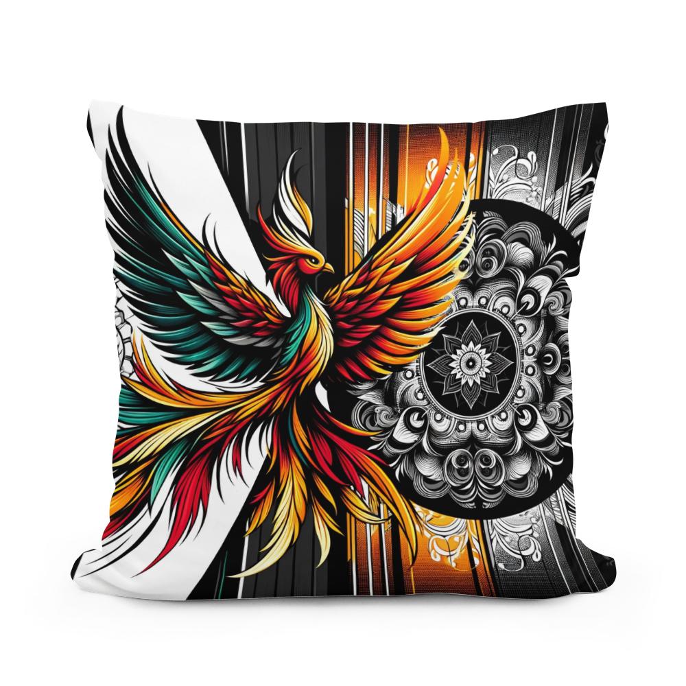 Fierce Phoenix Rebirth Cotton Cushion
