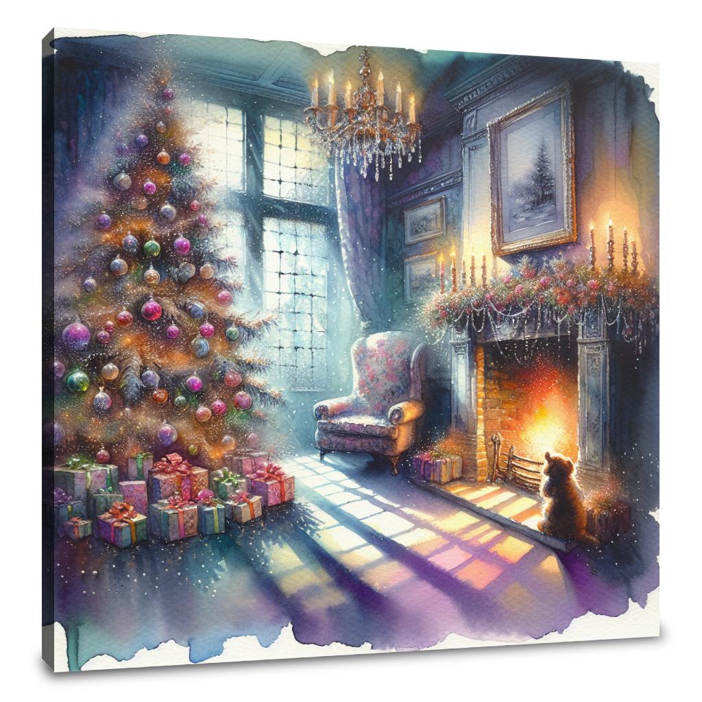 Solitary Christmas Nostalgia Canvas