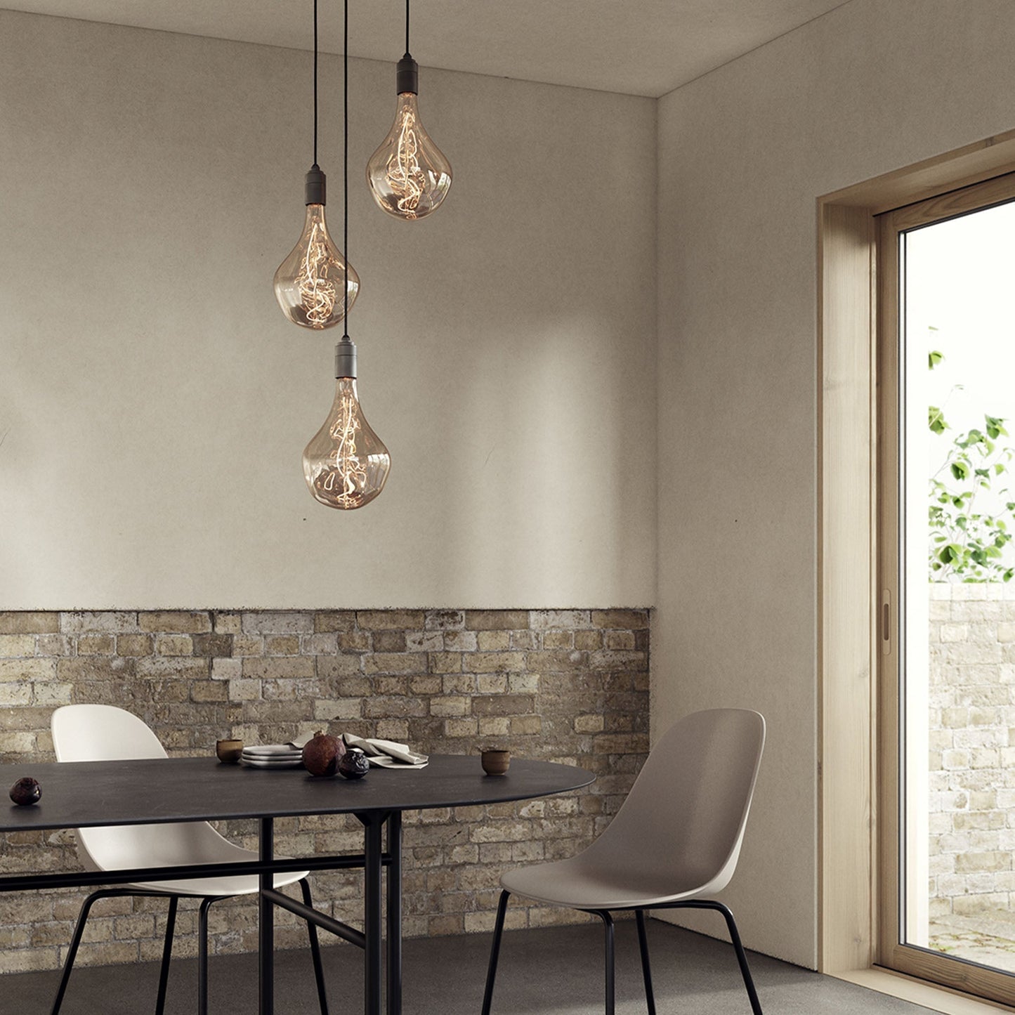 Voronoi II Pendant Light in Graphite - Set of 3