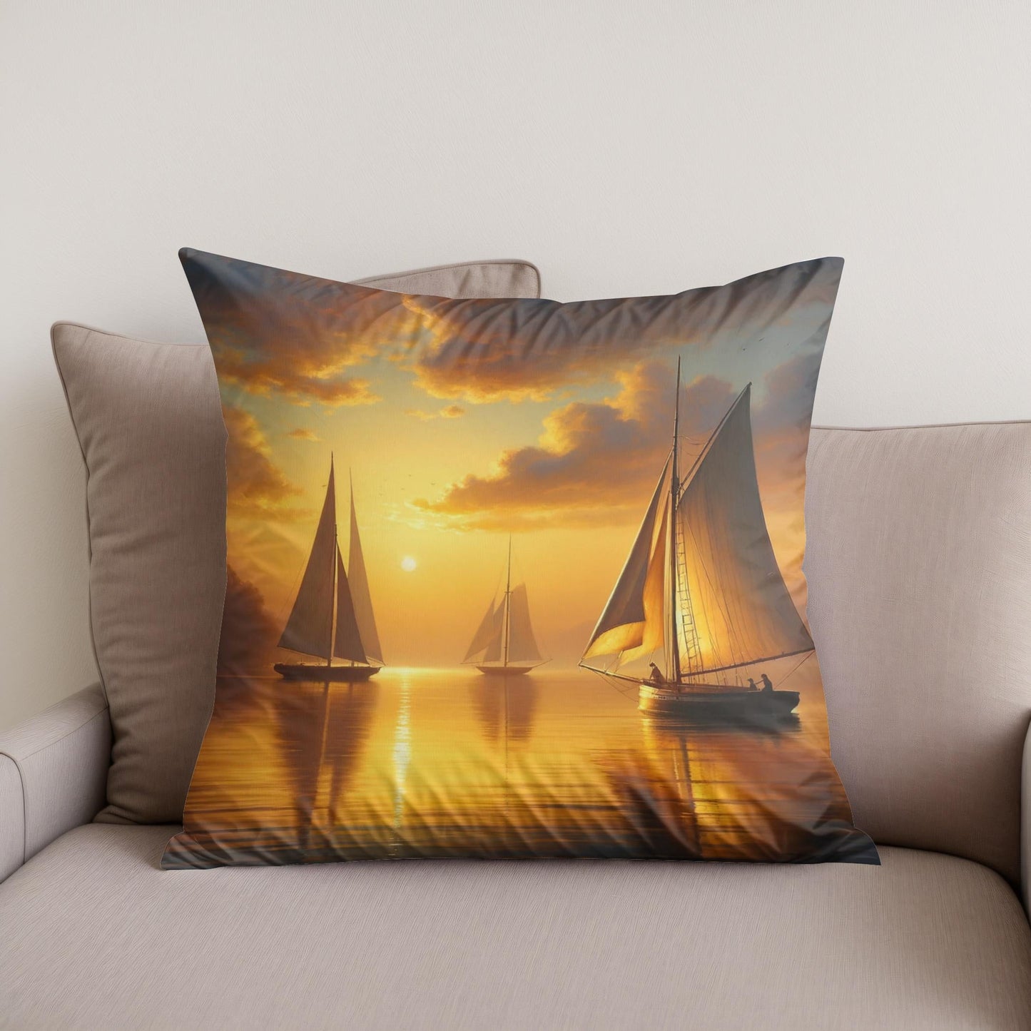 Lakeside Twilight Cotton Cushion