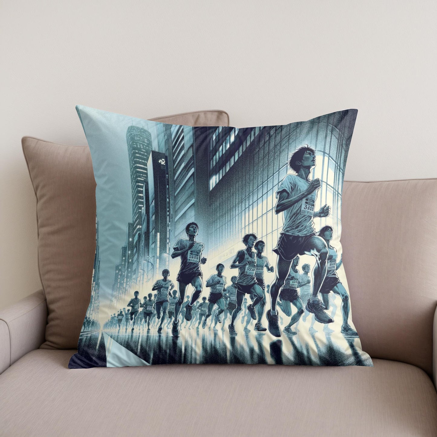 Midnight Marathon Cotton Cushion