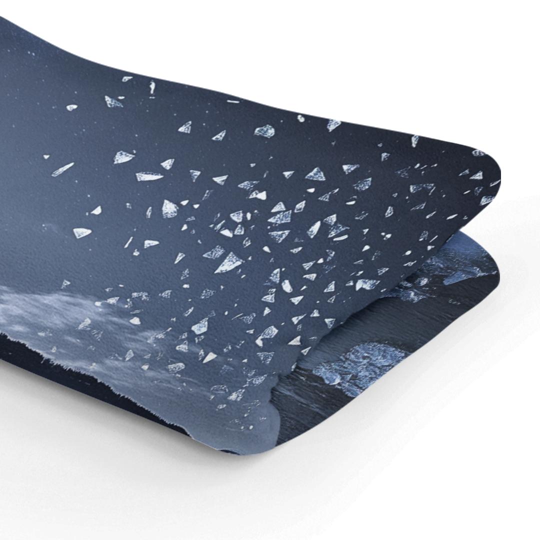 Moonlit Frozen Lake Blanket
