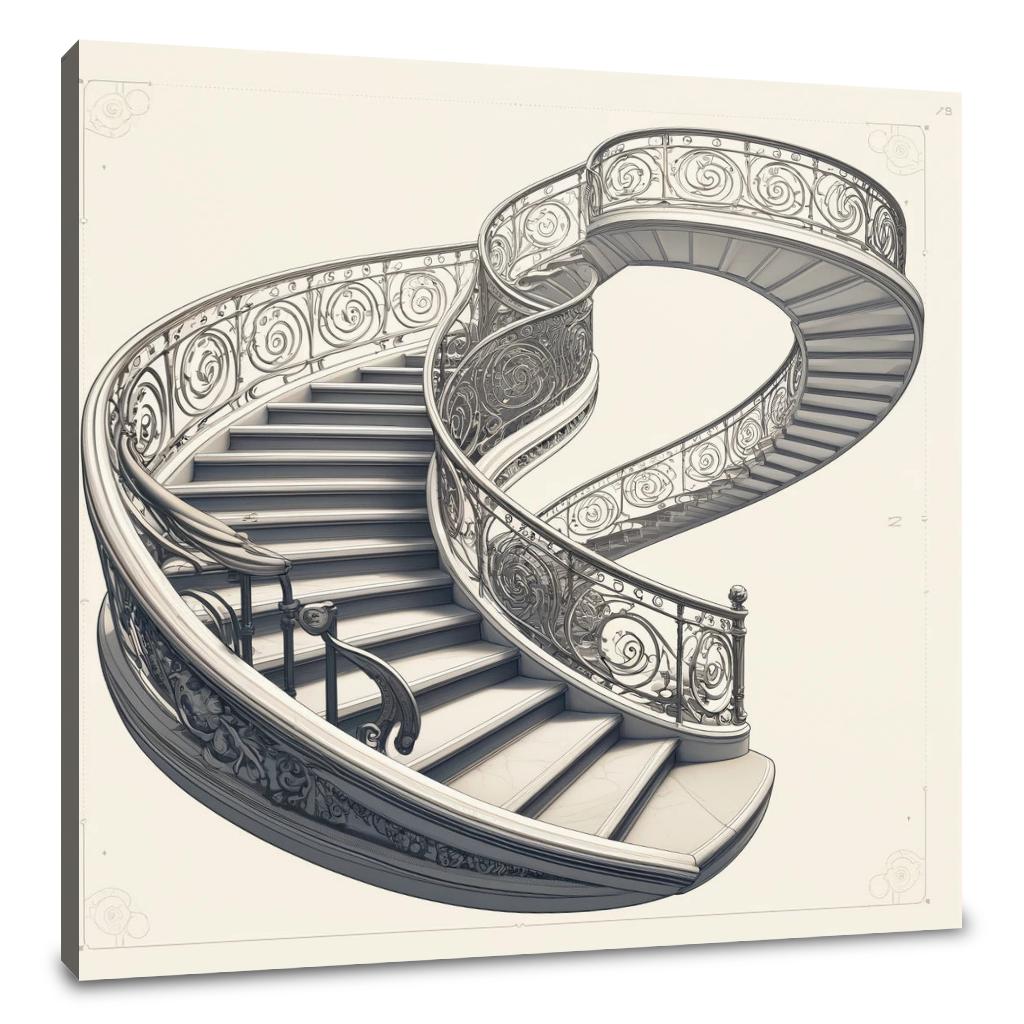 Elegant Spiral Canvas