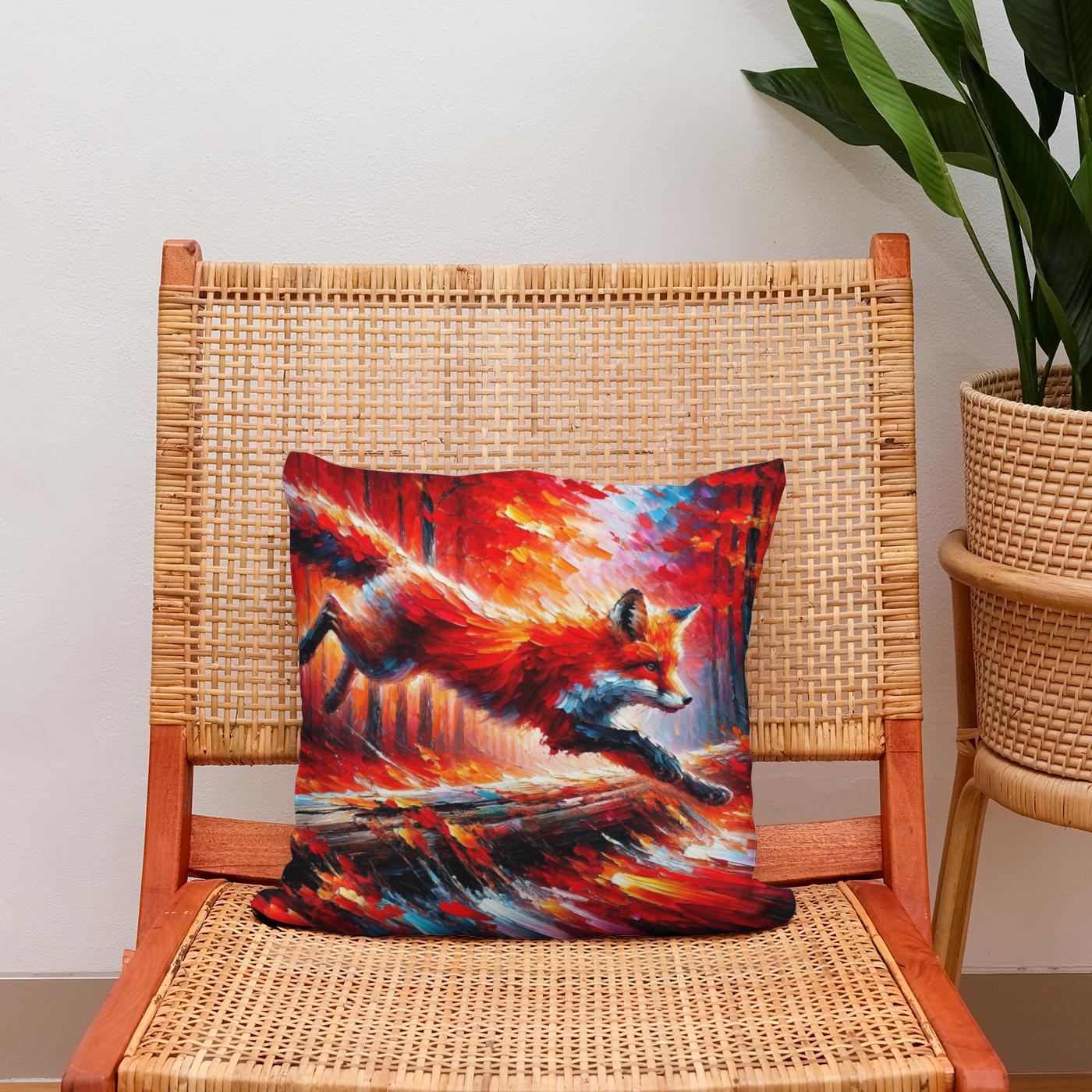 Autumn Leap Cotton Cushion