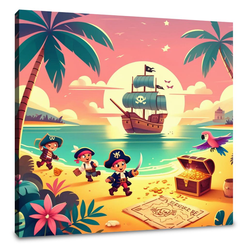 Pirate Treasure Hunt Canvas