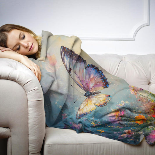 Fluttering Butterfly Garden Blanket