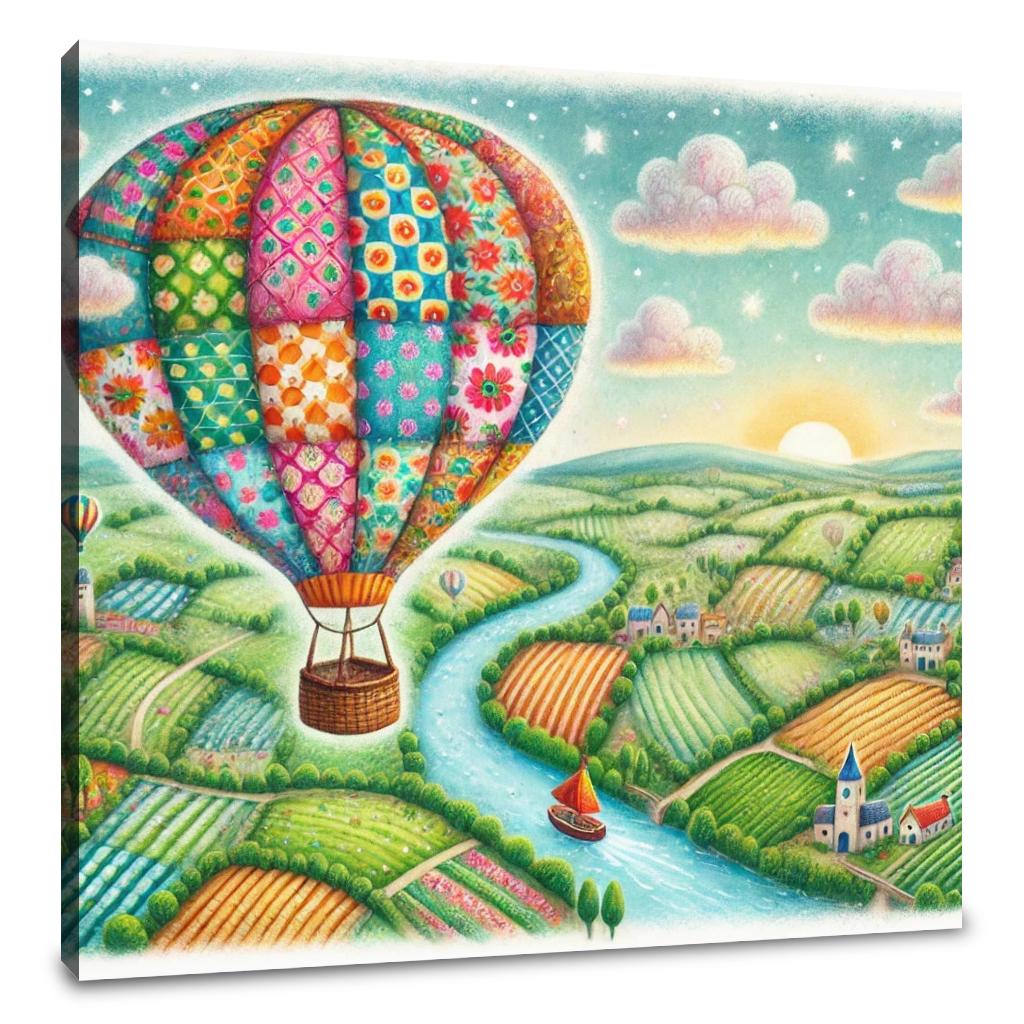 Dreamy Balloon Adventure Canvas