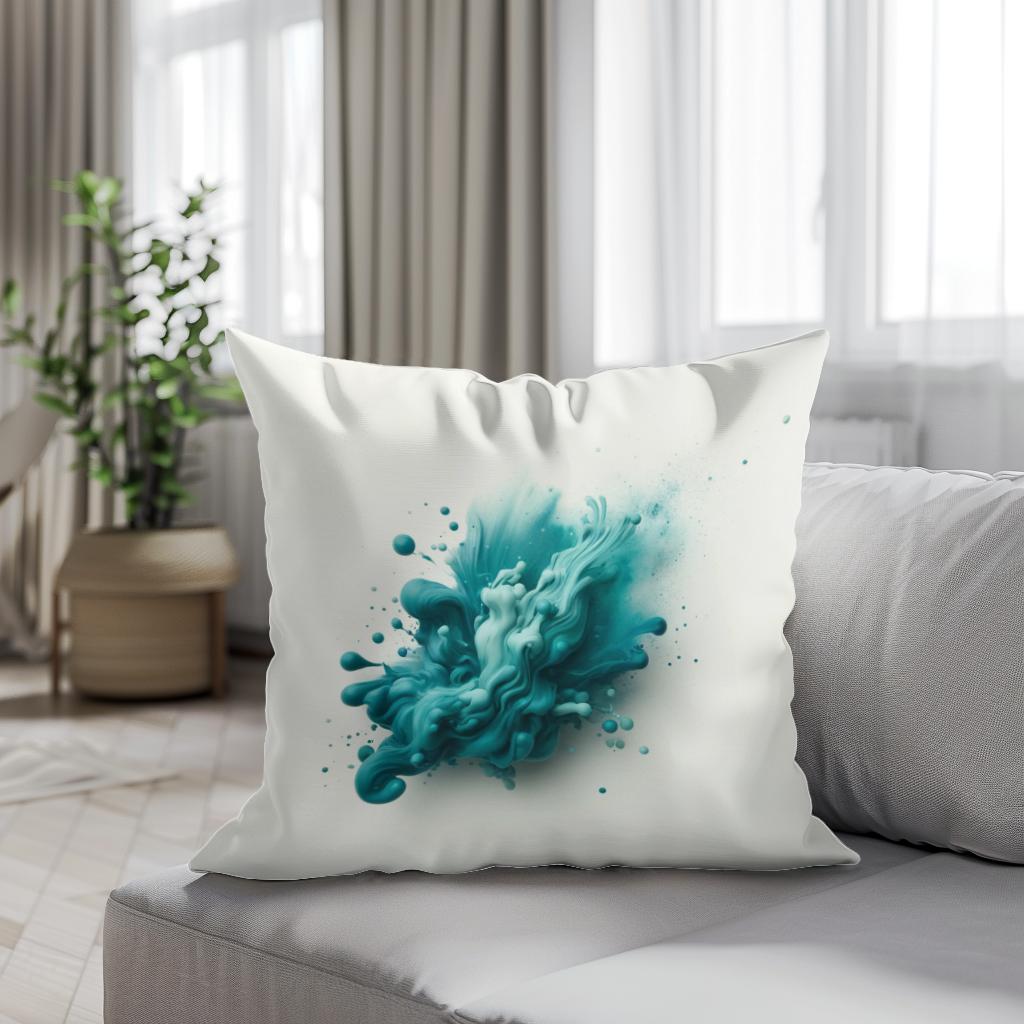 Teal Serenity Cotton Cushion