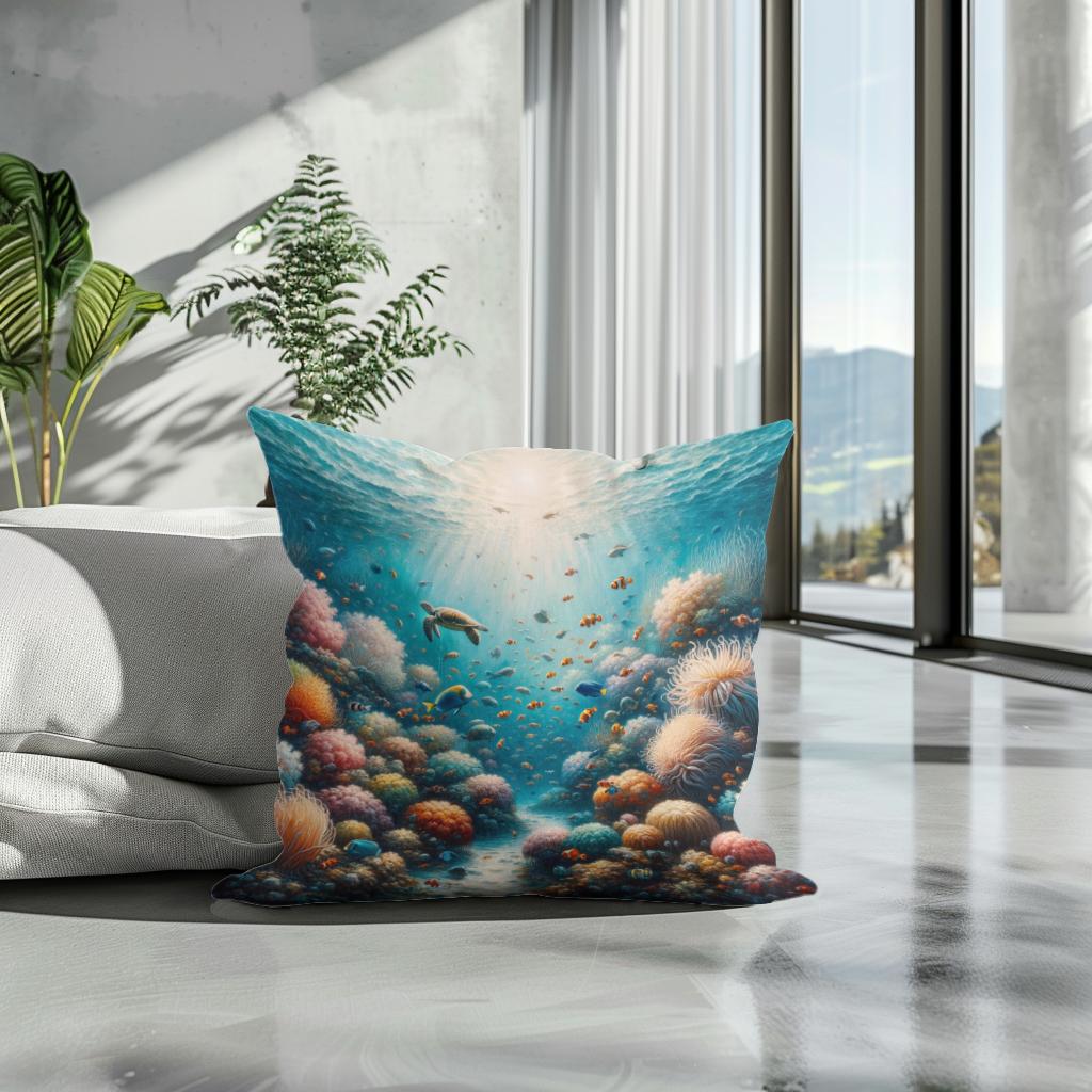 Ocean Depths Art Cotton Cushion
