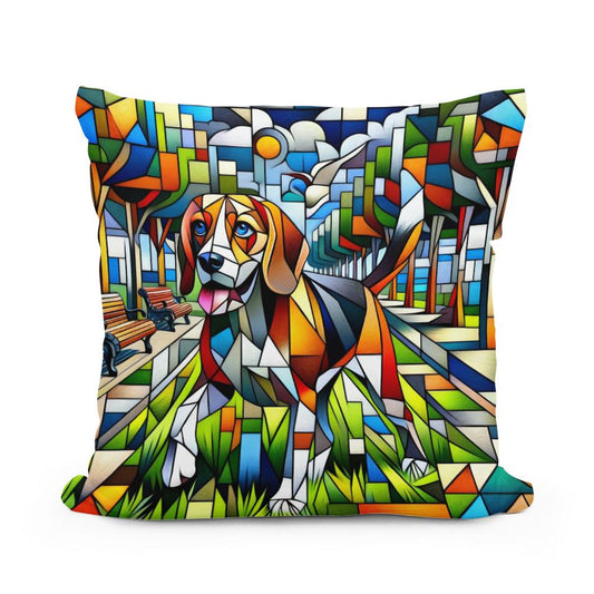 Cubist Canine Cotton Cushion