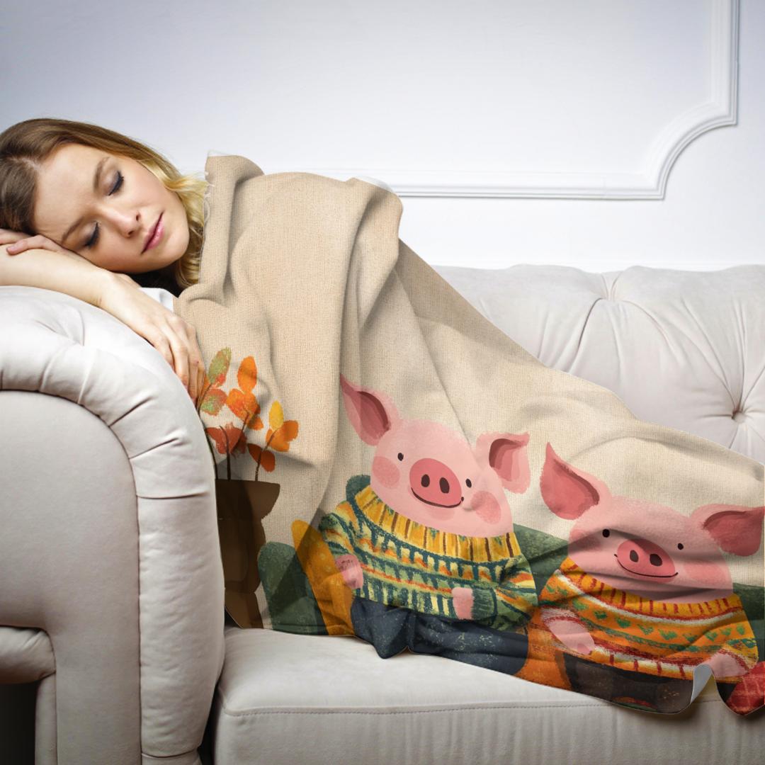 Sweatered Pigs on Blanket