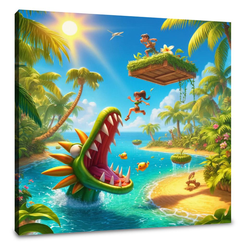 Tropical Island Escape Canvas