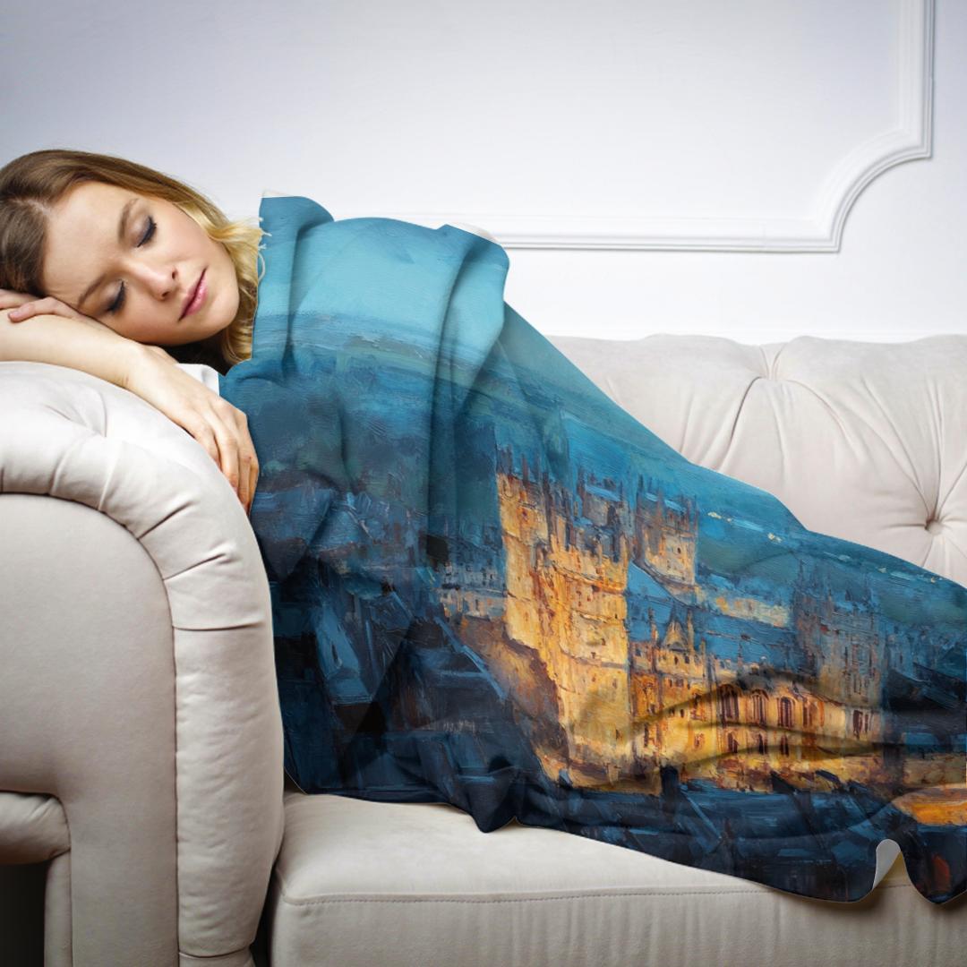 Lincoln Castle Twilight Blanket