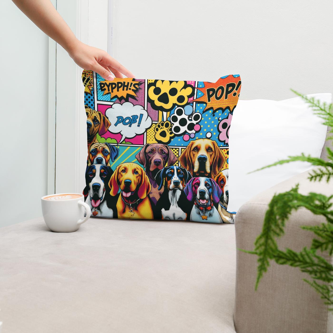 Pop Paws Parade Cotton Cushion