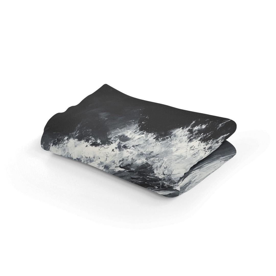 Monochrome Serenity Wave Blanket