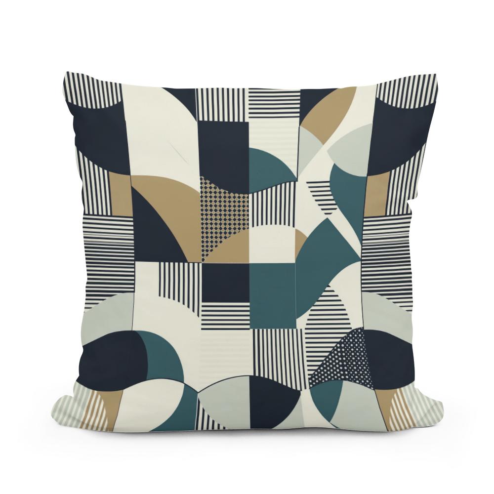 Geometric Harmony Cotton Cushion