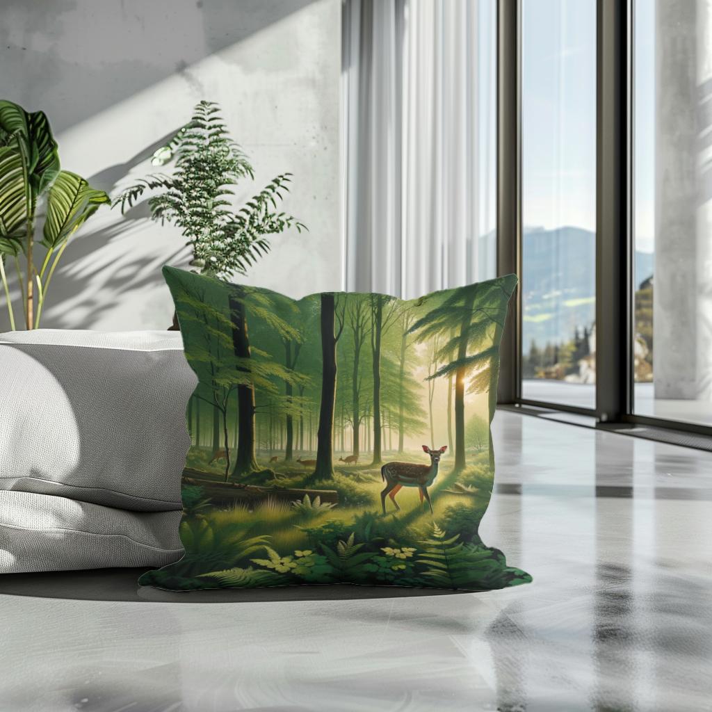 Dawn Forest Cotton Cushion