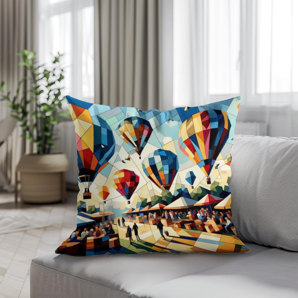 Festival of Shapes Cotton Cushion