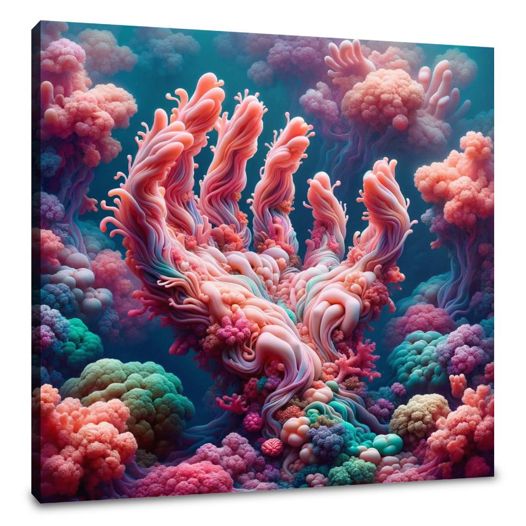 Coral Reverie Canvas