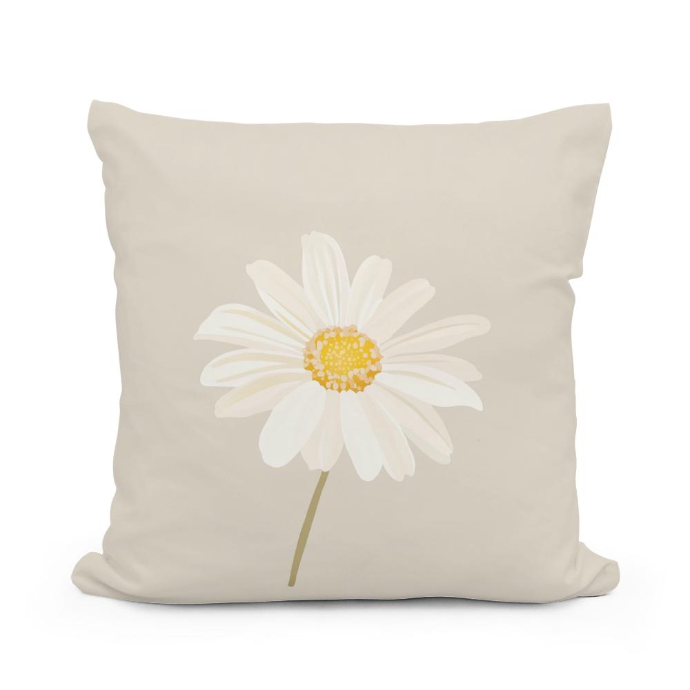 Daisy Elegance Cotton Cushion