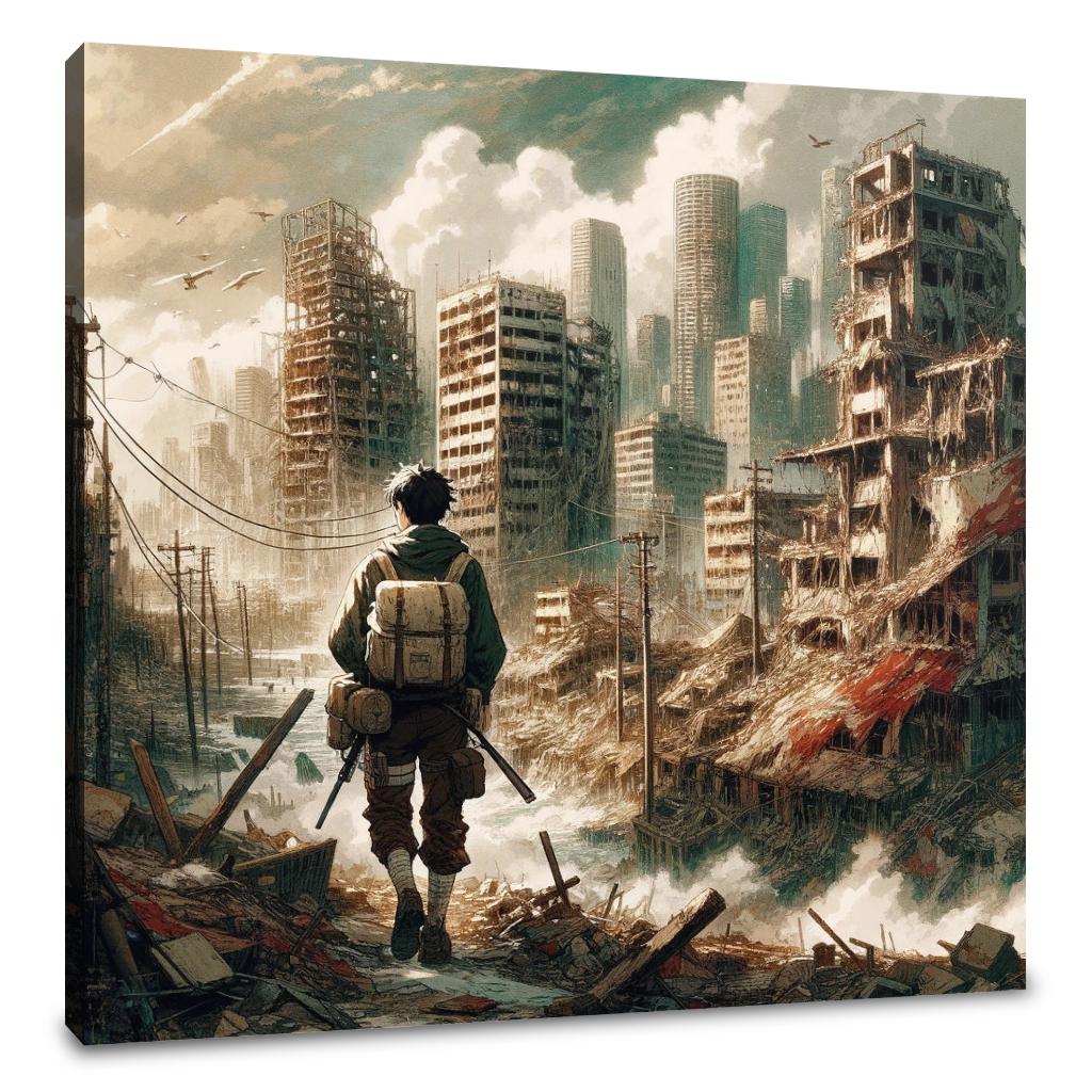 Resilience Amidst Ruins Canvas