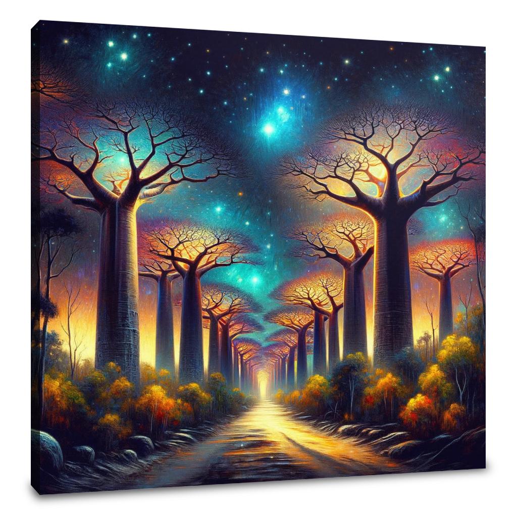 Avenue of the Baobabs Mystique Canvas