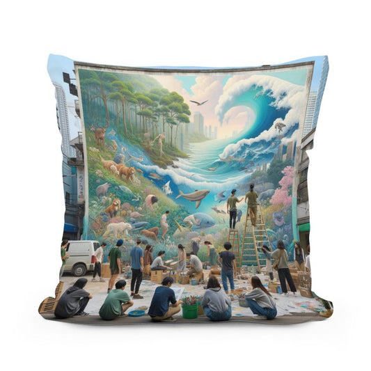 Nature's Mural Harmony Cotton Cushion