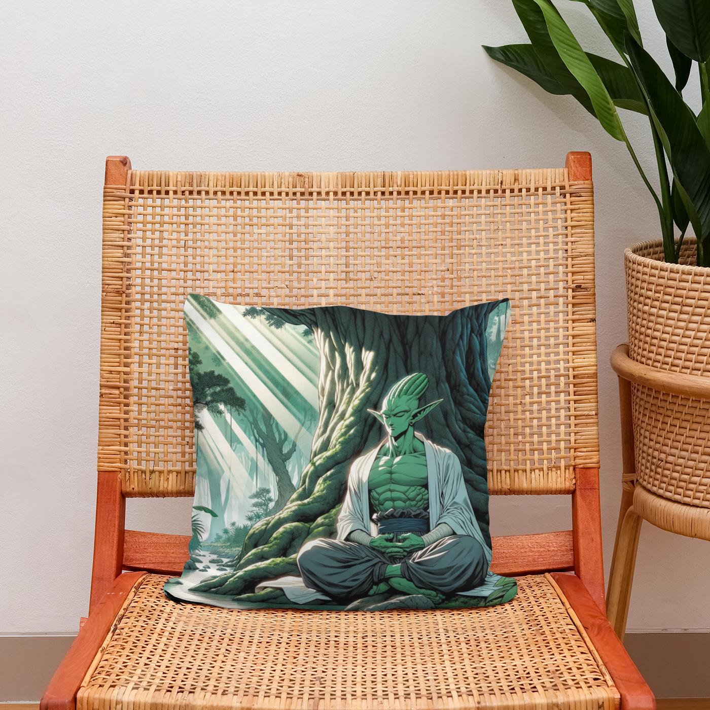 Verdant Wisdom Cotton Cushion