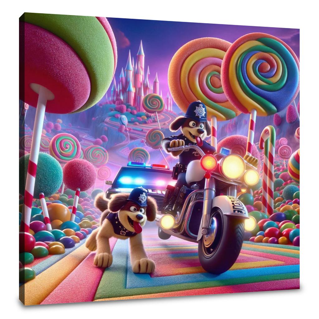 Candyland Chase Canvas