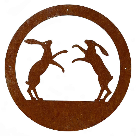 PoppyForge Boxing Hares Wall Art