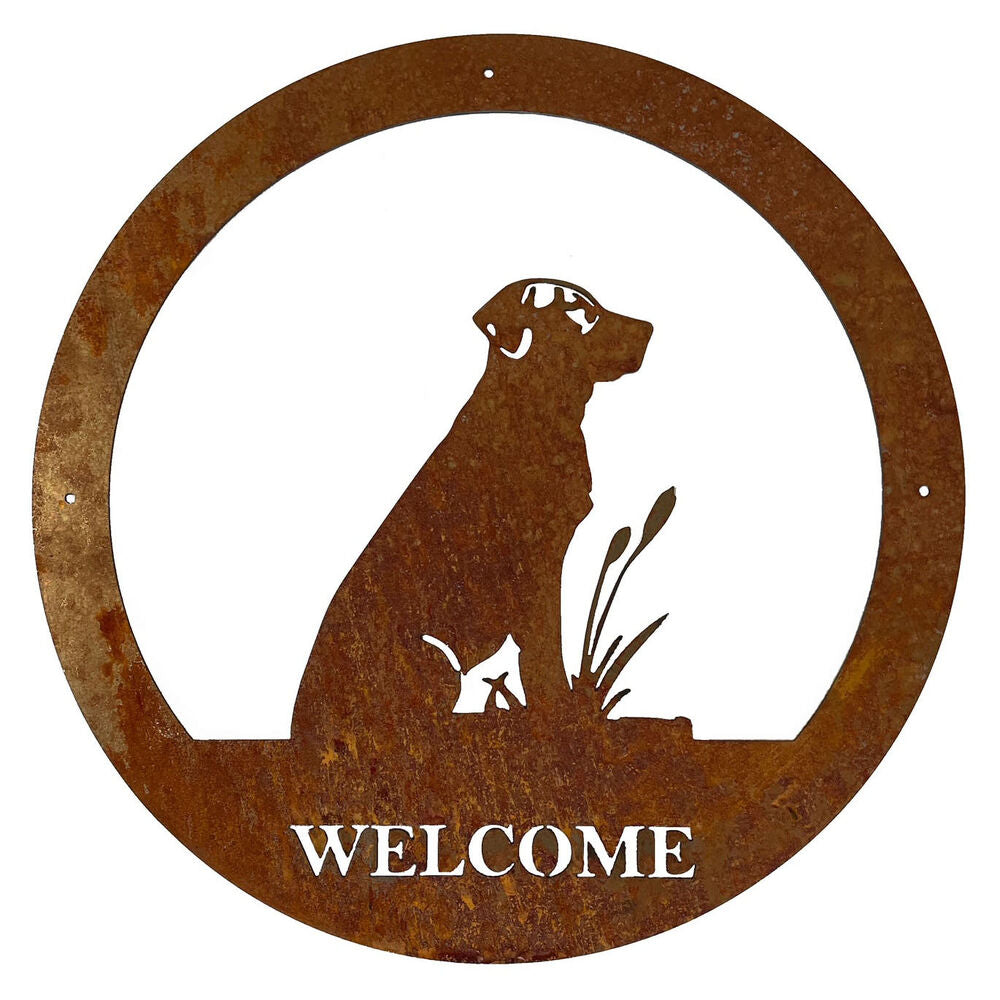 PoppyForge Labrador Welcome Wall Art