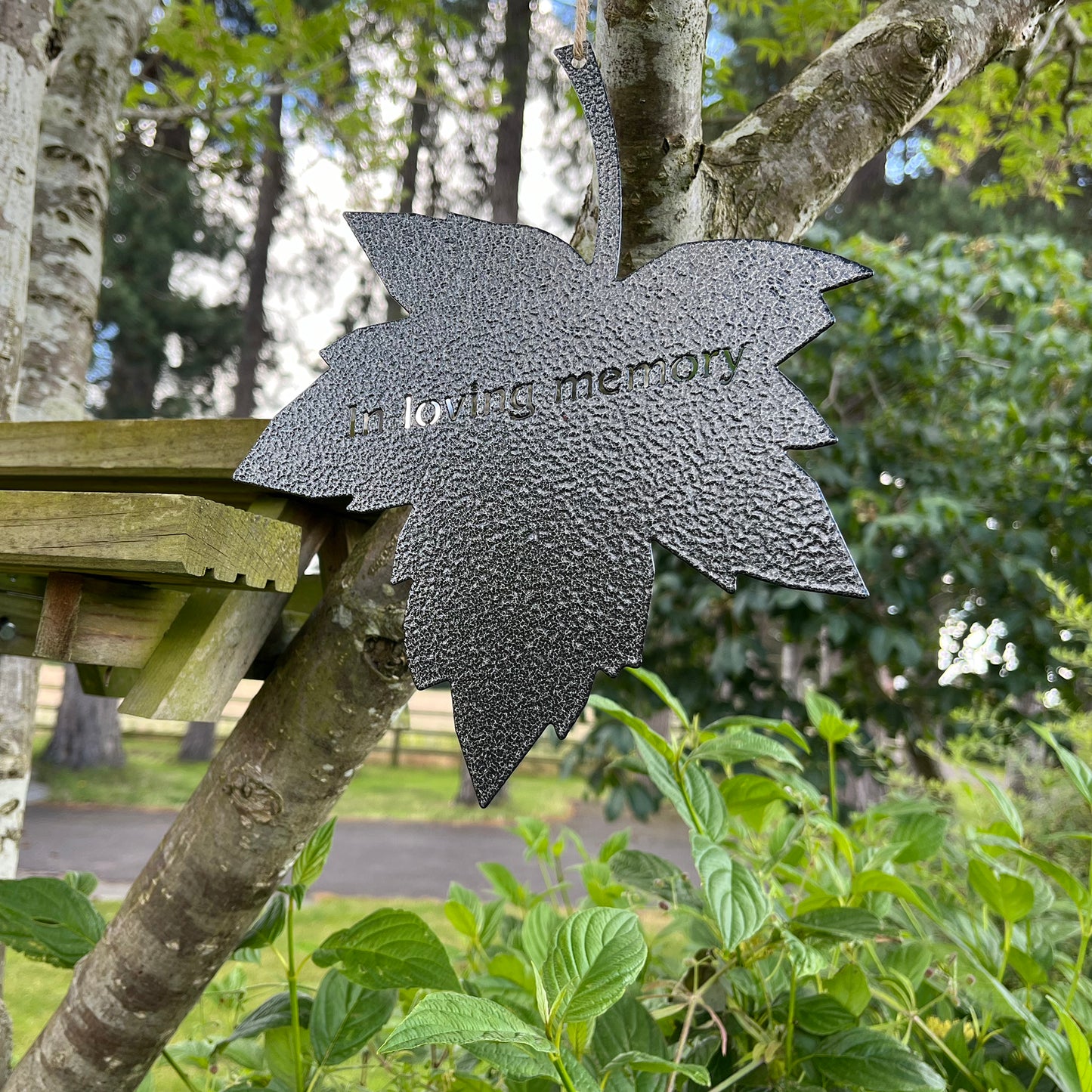 PoppyForge Falling Leaves - In Loving Memory - black coating
