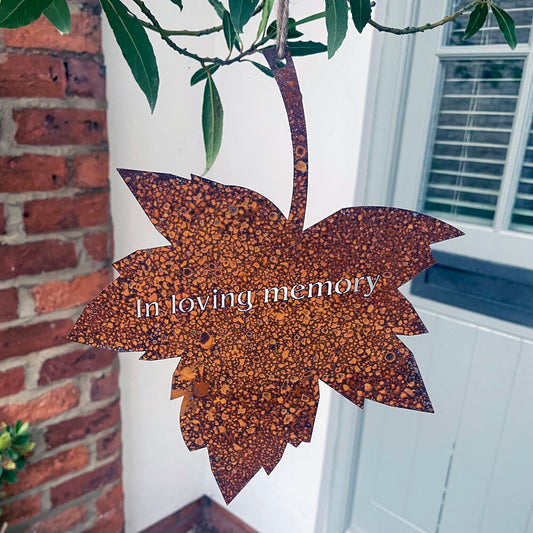 PoppyForge Falling Leaves - In Loving Memory - bare metal ready to rust
