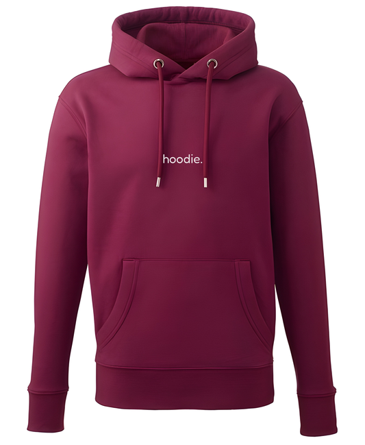 simple. hoodie. burgundy.