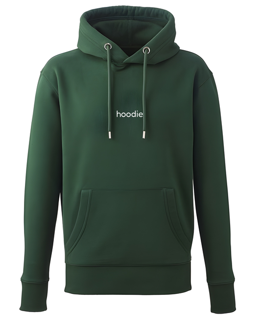 simple. hoodie. forest-green.