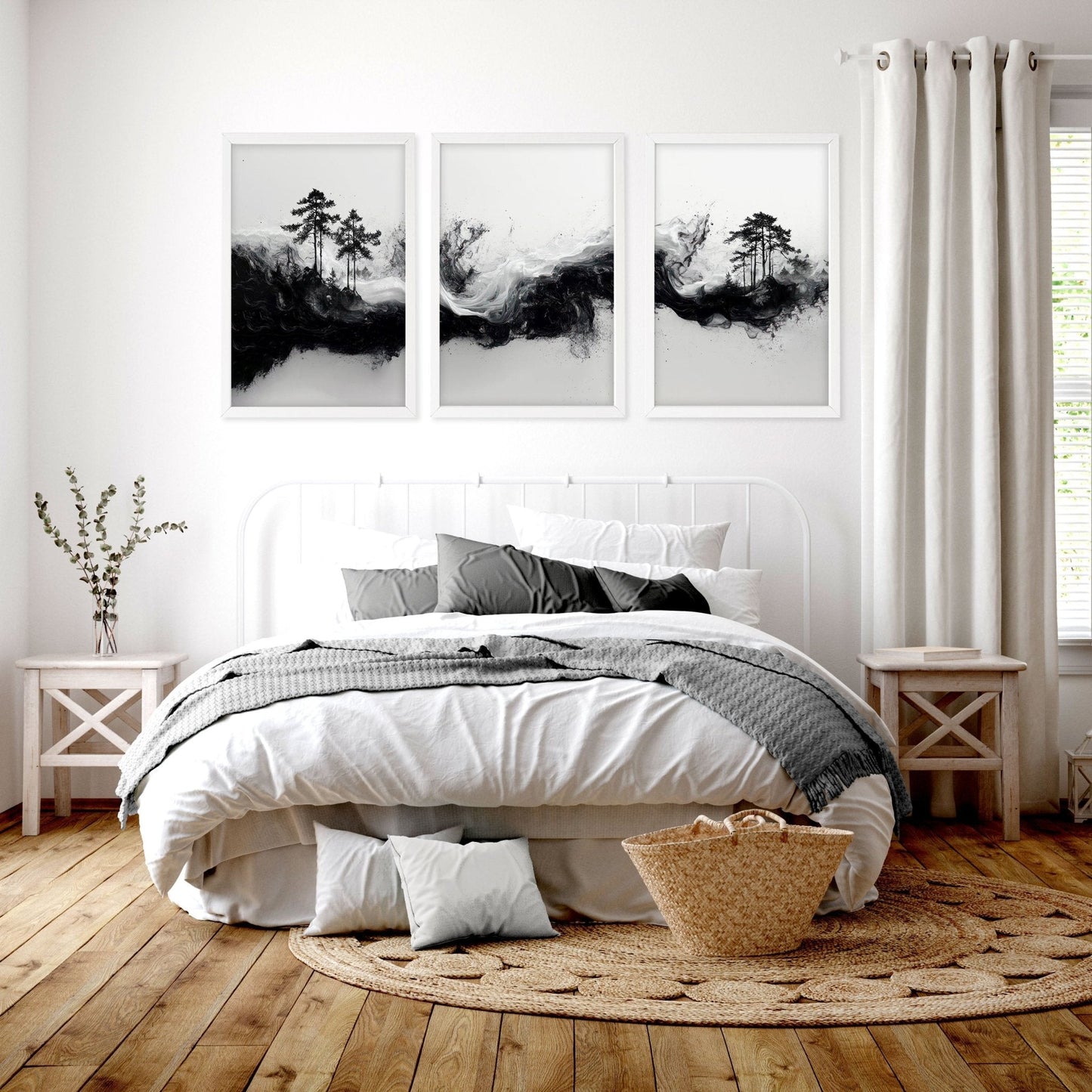 Wall Art Canvas Prints | Set of 3 Asian Inspired Wall art Prints