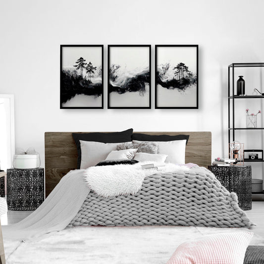 Wall Art Canvas Prints | Set of 3 Asian Inspired Wall art Prints