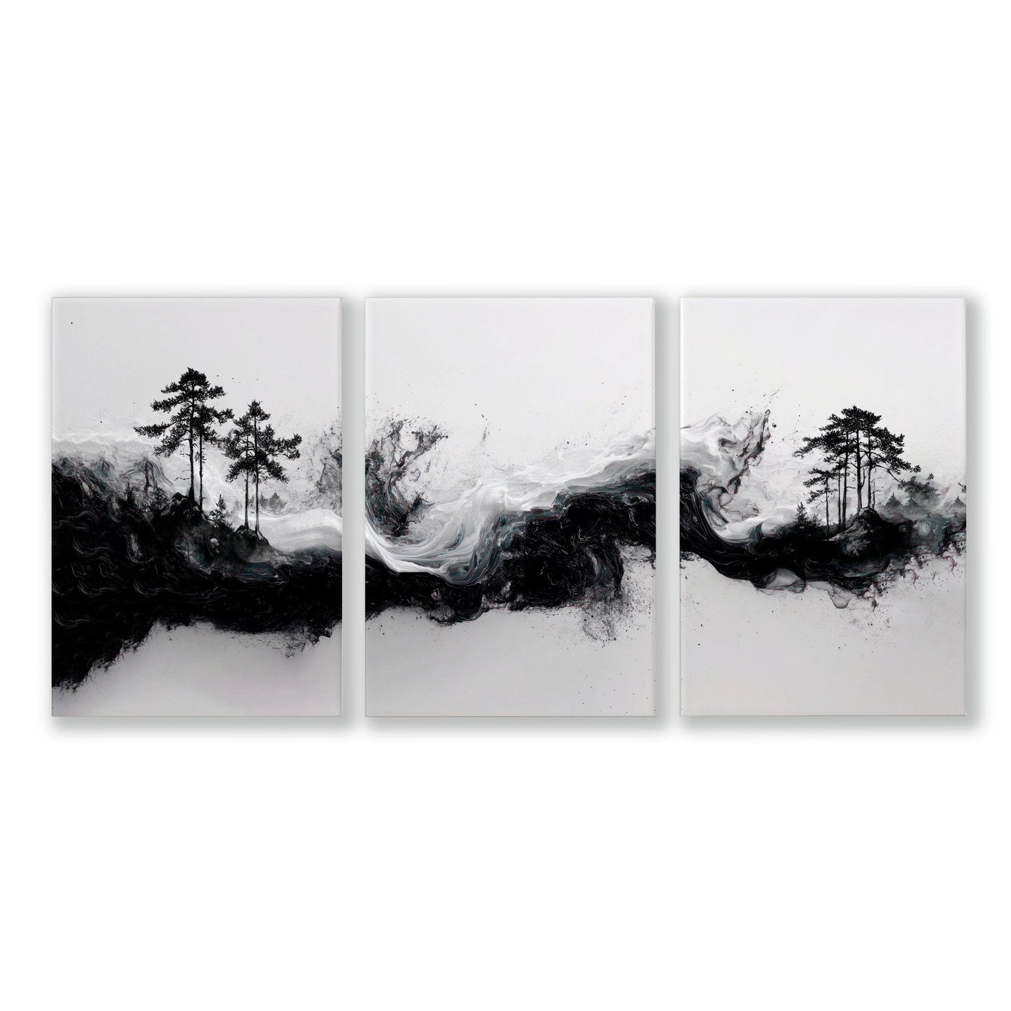 Wall Art Canvas Prints | Set of 3 Asian Inspired Wall art Prints