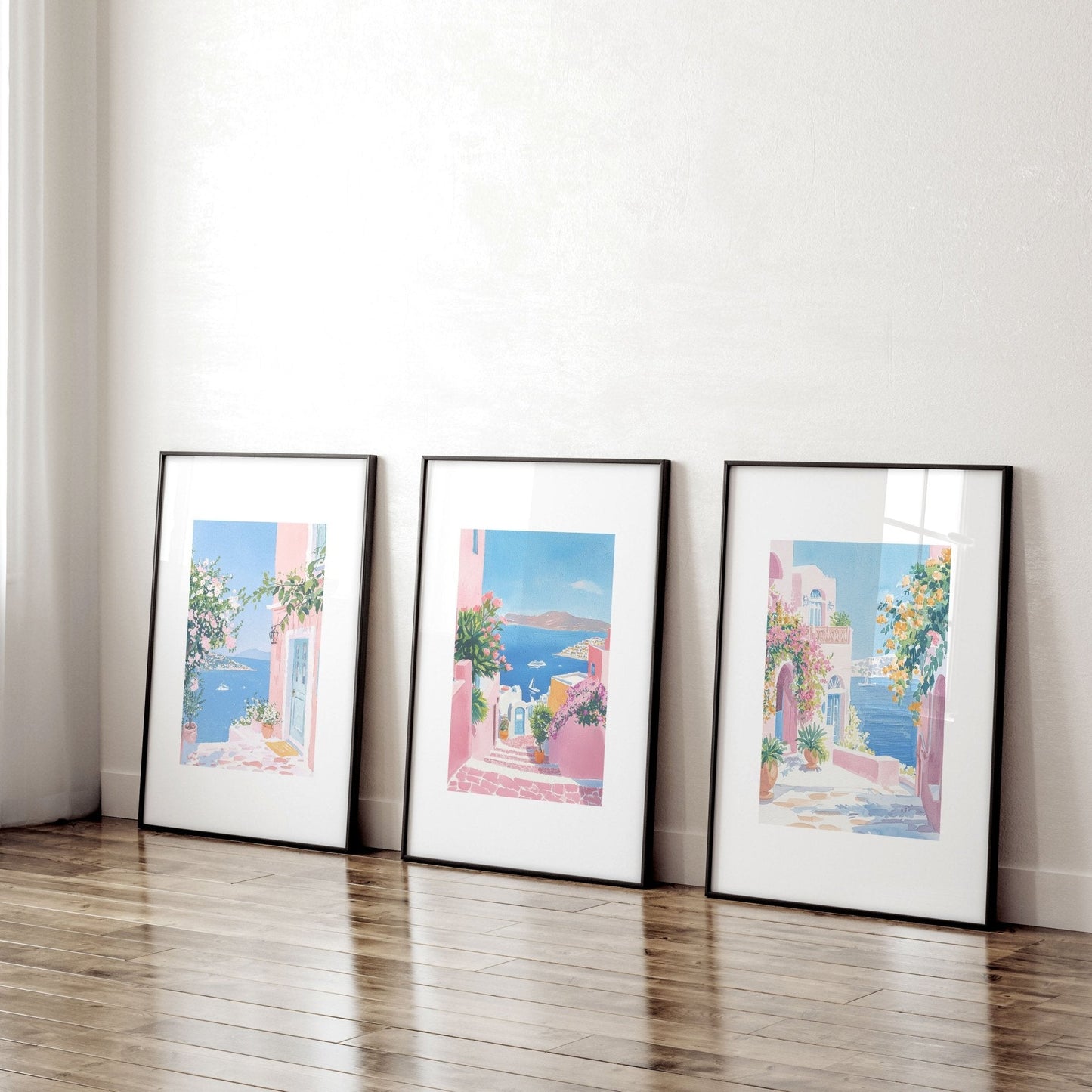 Wall Art Colourful | Set of 3 Beach Decor Wall art Prints