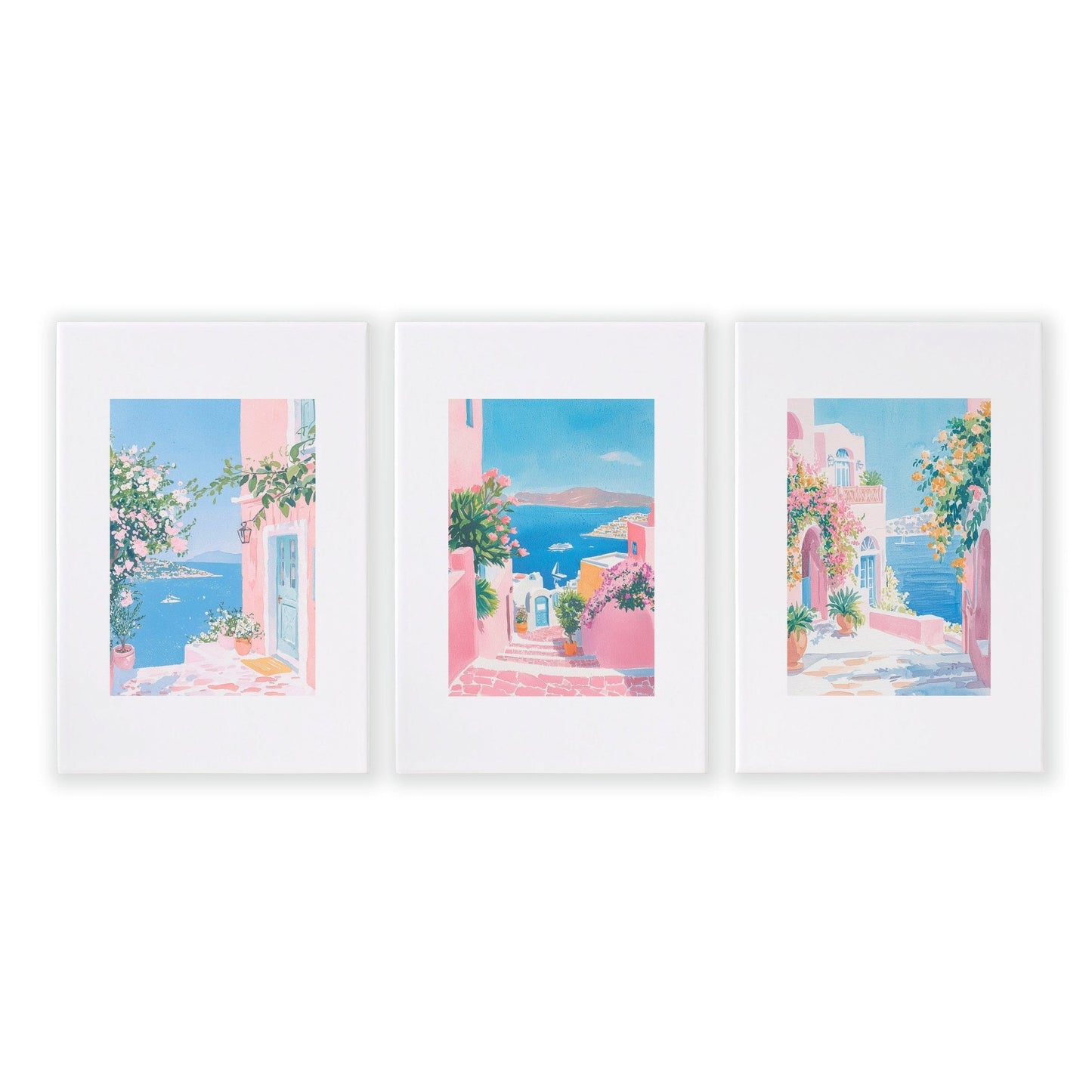 Wall Art Colourful | Set of 3 Beach Decor Wall art Prints