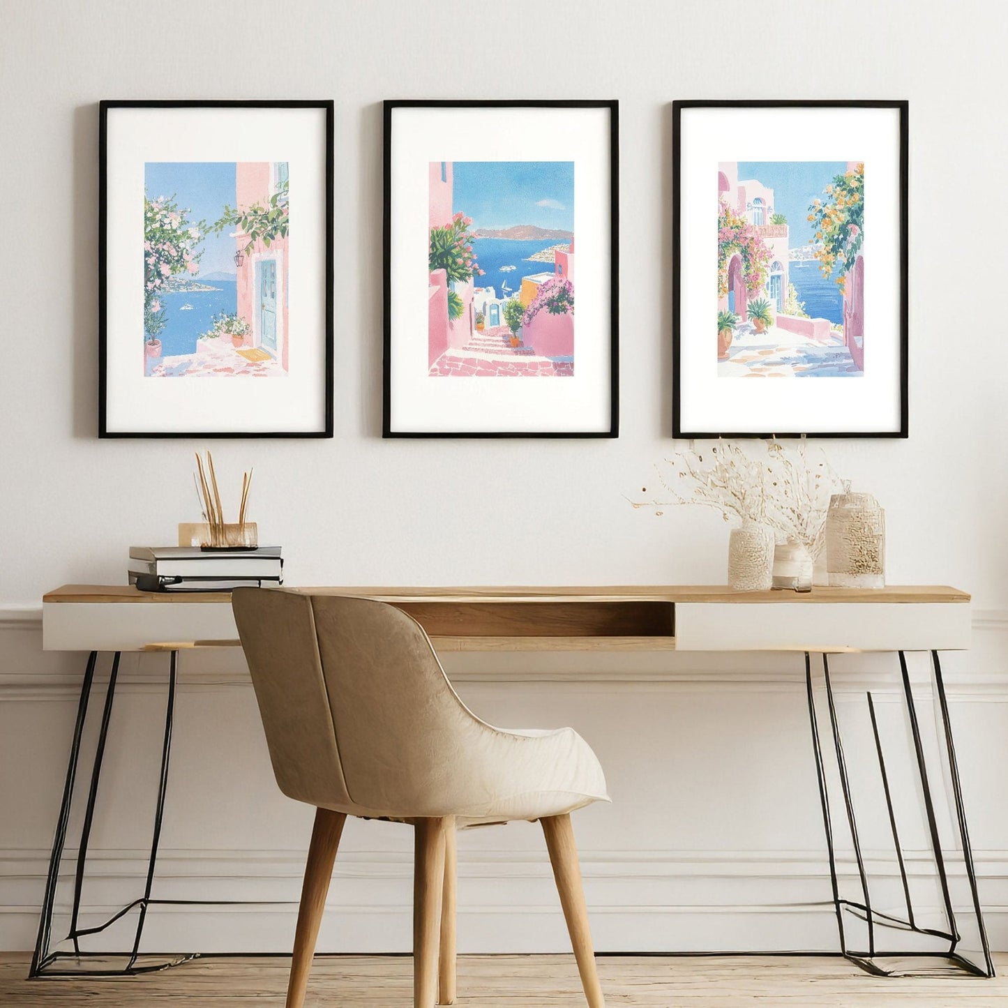 Wall Art Colourful | Set of 3 Beach Decor Wall art Prints