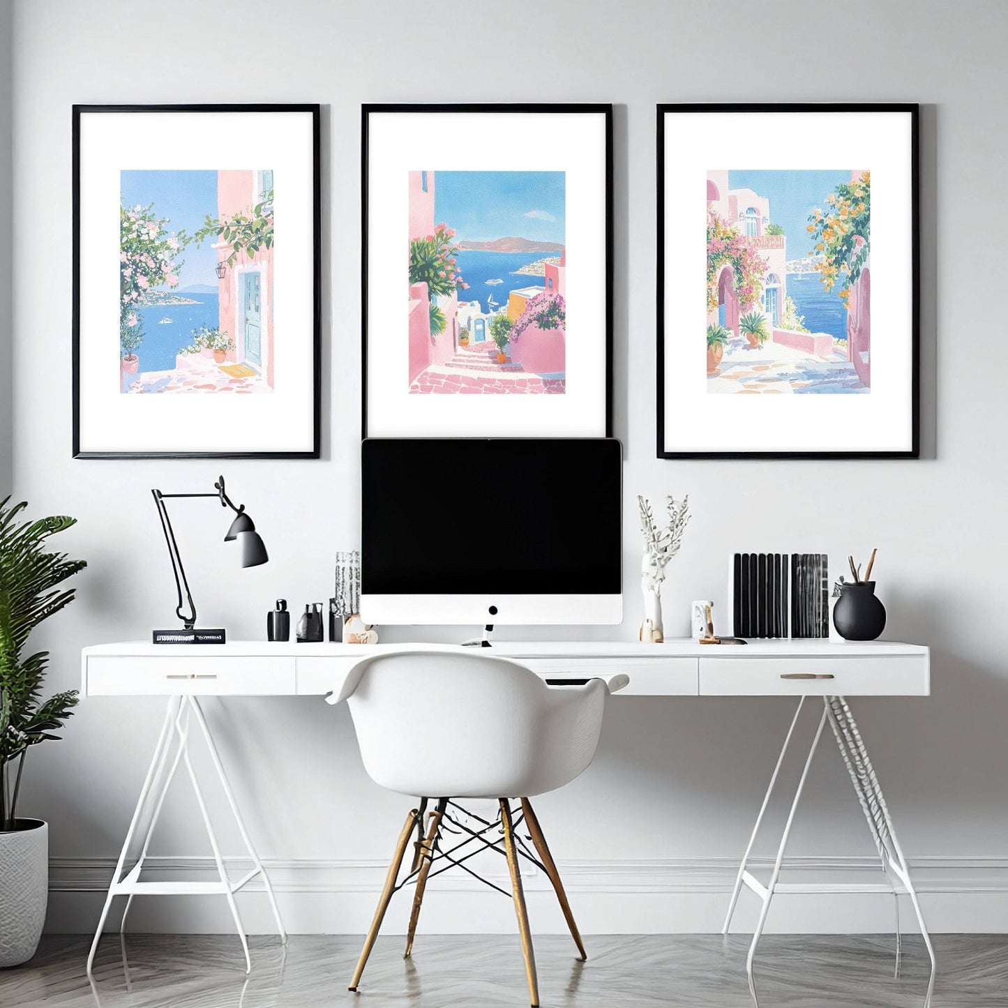 Wall Art Colourful | Set of 3 Beach Decor Wall art Prints