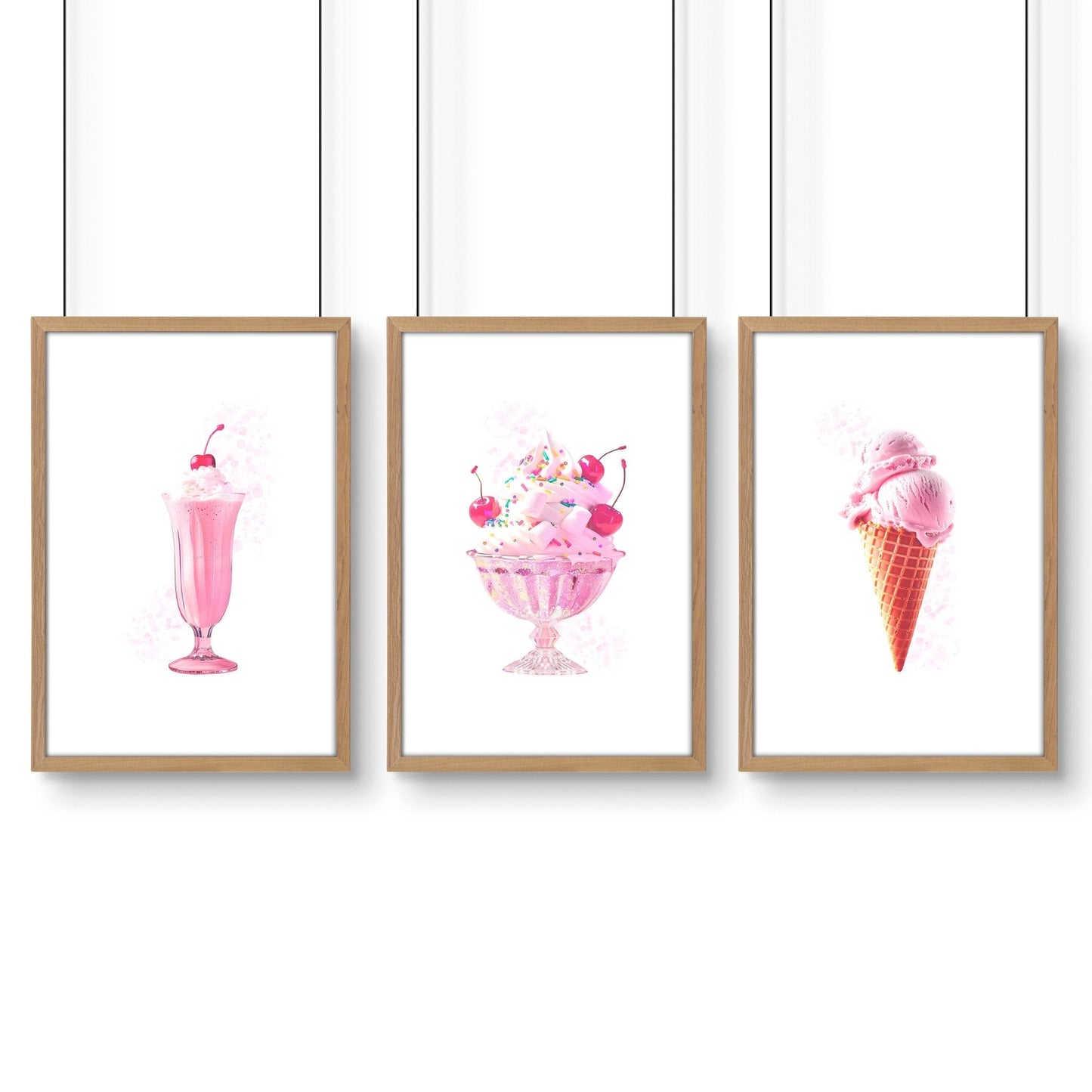 Wall Art Cool For Girls | Set of 3 Pop Wall art Prints