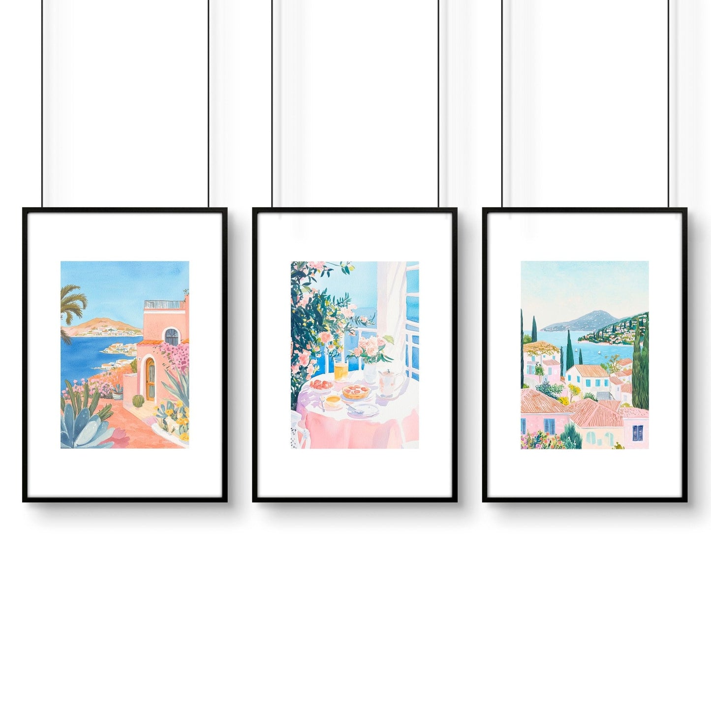 Wall Art Extra Large | Set of 3 Beach Decor Wall art Prints