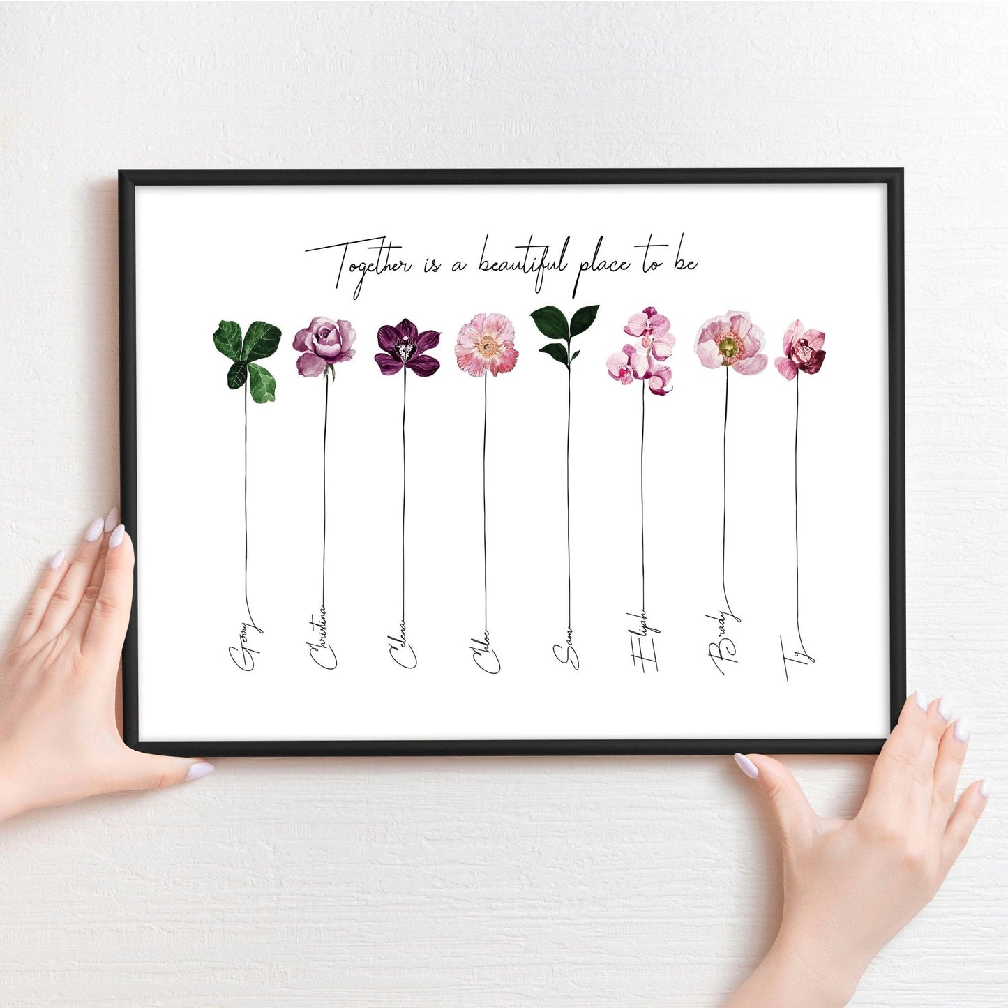 Family tree picture frame wall art print